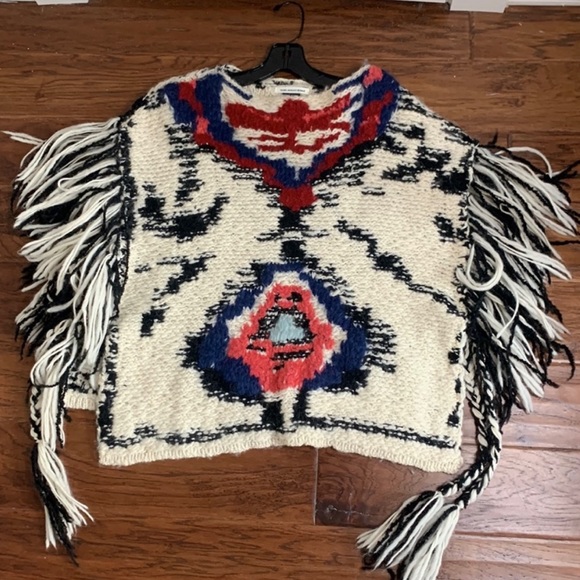 Isabel Marant Etoile Shanon Intarsia poncho $425 sold out - Picture 3 of 6